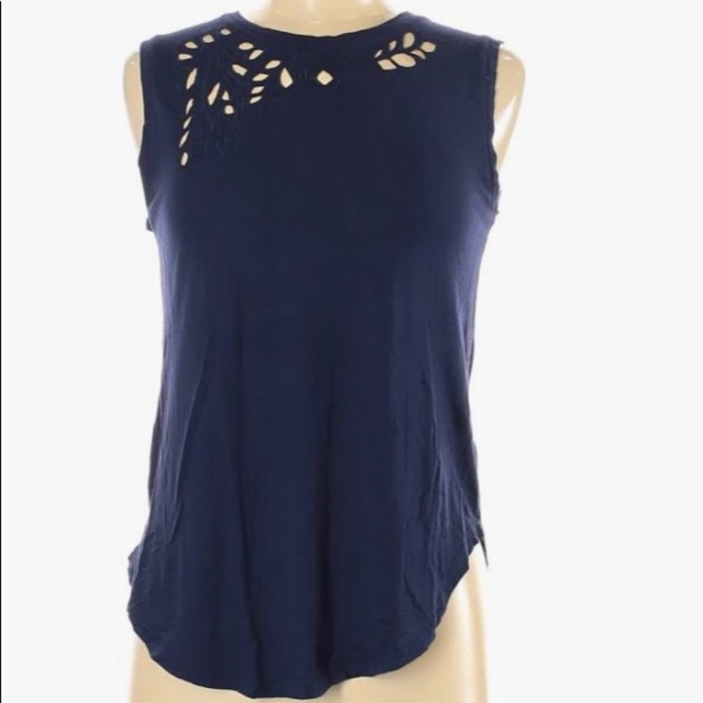Beautiful Cutout Embroidered Sleeveless Top